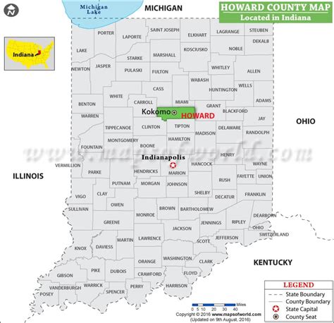 Howard County Map Indiana