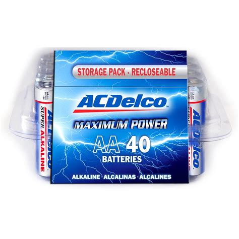 Acdelco Super Alkaline Aa Battery 40 Pack Ac232 The Home Depot