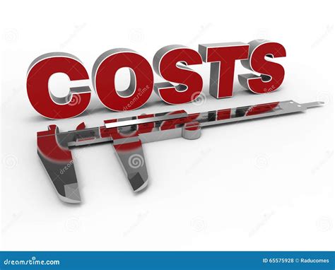 Metallic Costs Word Royalty Free Stock Photo 115160175