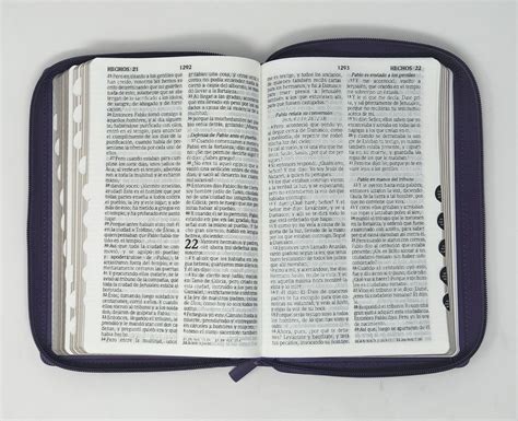 Biblia Rvr 1960 Letra Grande Tamano Manual Lila Con Cierre Con Indice
