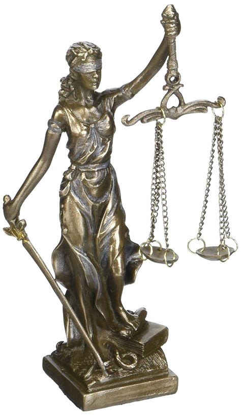 Ptc 9194 Small Lady Justice With Scales And Sword Statue Figurine 5
