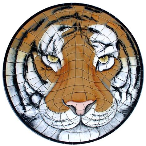 Tiger Mosaic Mosaic Art Mosaic Pool Mosaic Art Projects