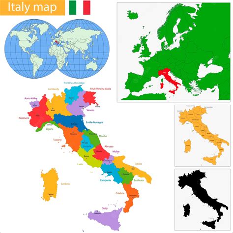 Mappa Dellitalia Vettore Premium