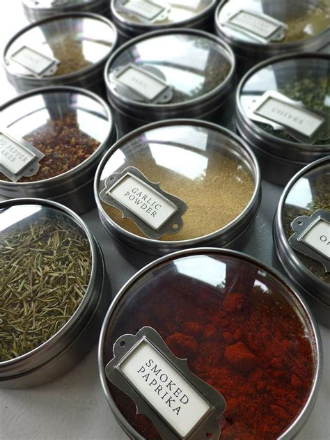 Stainless steel spice spice jars. IKEA 3 Magnetic Stainless Steel Containers Tins Spice Jars ...