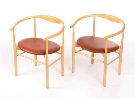 Vintage Set Of Two Danish Design Chairs In Beech Wood 103060