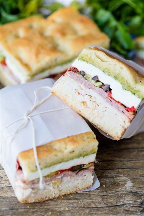 pressed italian picnic sandwiches are the perfect upscale sandwich for picnics brunches and