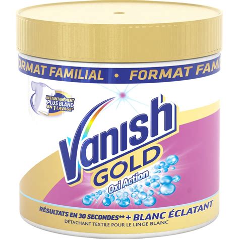 Vanish Vanish Détachant Oxi Action Gold Blanc Poudre Pot 840g Pas Cher