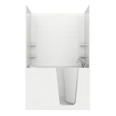 Eago 5 ft corner acrylic whirlpool bathtub for two with fixtures. Universal Tubs Rampart 5 ft. Walk-in Whirlpool Bathtub ...
