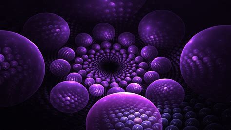Download Purple Fractal Abstract Sphere HD Wallpaper