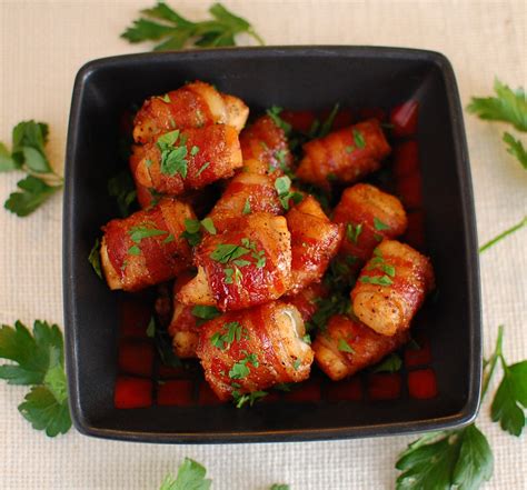 Slightly Spicy Slightly Sweet These Bacon Wrapped Chicken Bites Are