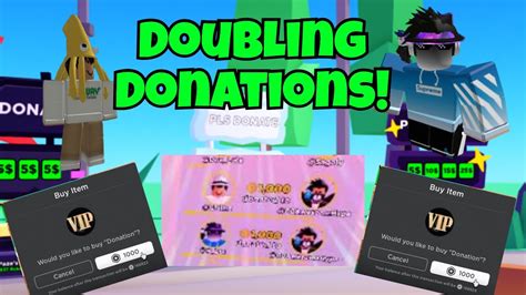 Doubling Donations In Pls Donate Roblox Youtube