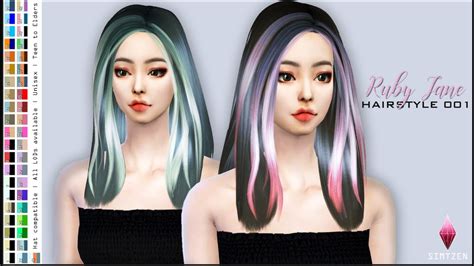 Sims 4 Hairs Ellie Simple Skysims 120 Hair Retextured