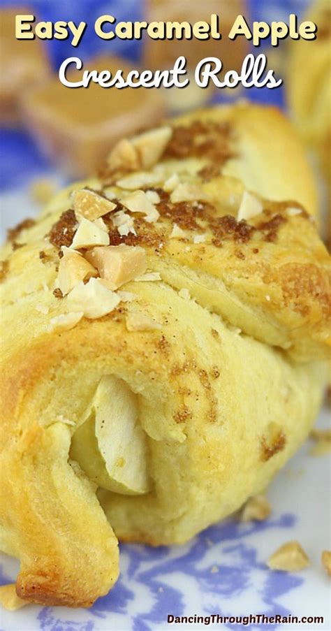 Baked Caramel Apple Crescent Rolls A Gooey Flakey Handheld Dessert
