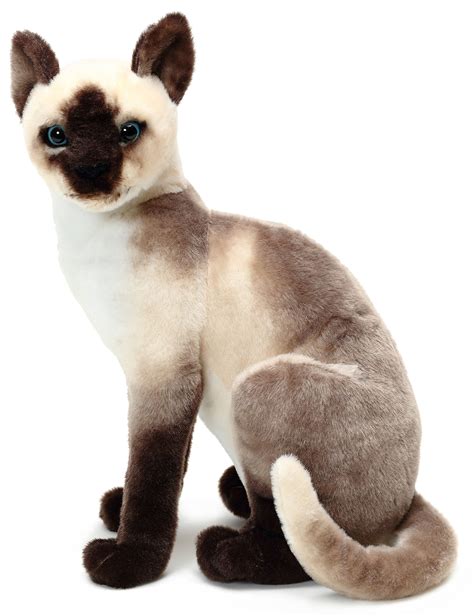 Super Cute Siamese Cat Stuffed Animal Soft Plush Kitty Huggable Kid Toy