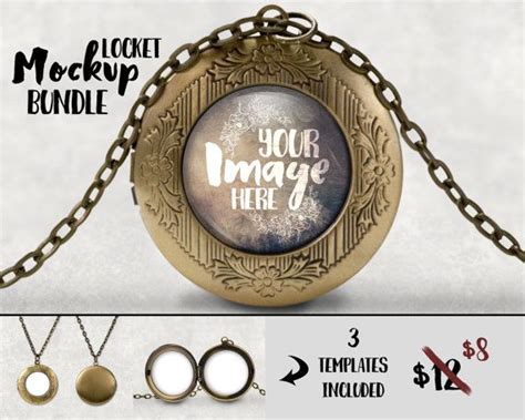 Download Round Locket Pendant Mockup Template by ...