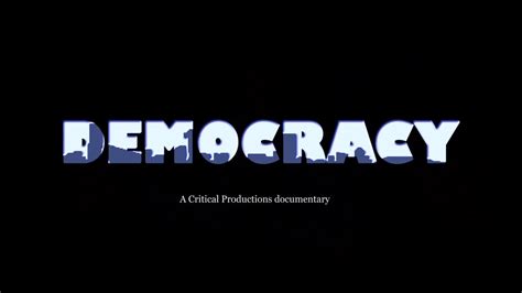 Some will tell you, with a straight face and an earnest tone, that you have a duty to keep up with the news so you can participate in public affairs. Democracy - What is Democracy? - YouTube