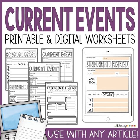 Current Event Templates Literacy In Focus