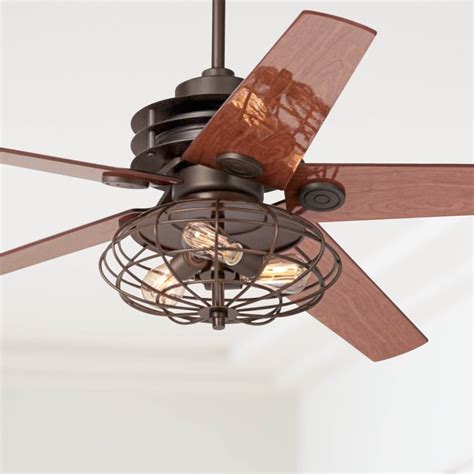 Rustic Industrial Ceiling Fans Hunter Mill Valley 52 In Led Indoor