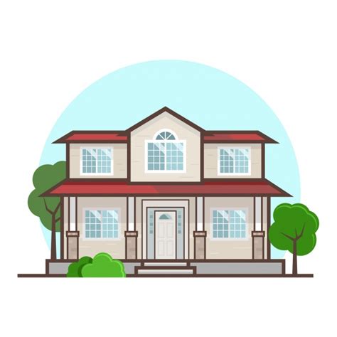 Haus flaches design | Download der kostenlosen Vektor