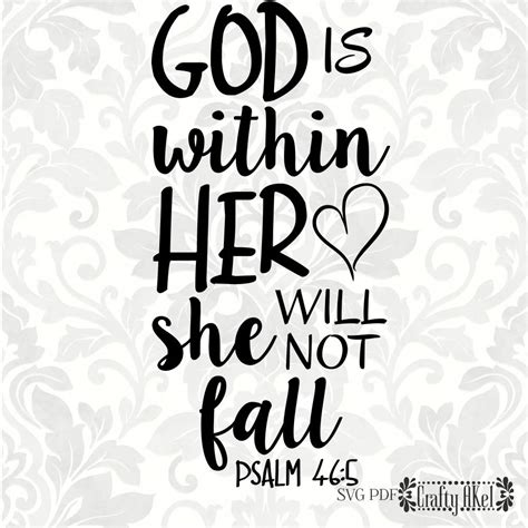 Psalm 465 God Is Within Her She Will Not Fall God Girl Etsy
