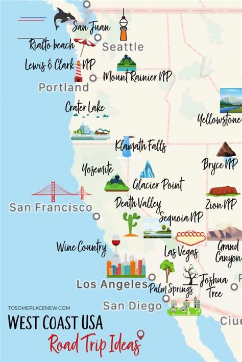 Map Of The Us West Coast Us States Map