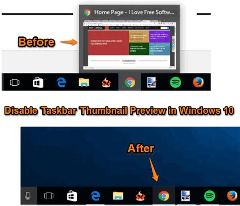 How To Disable Taskbar Thumbnail Preview In Windows 10