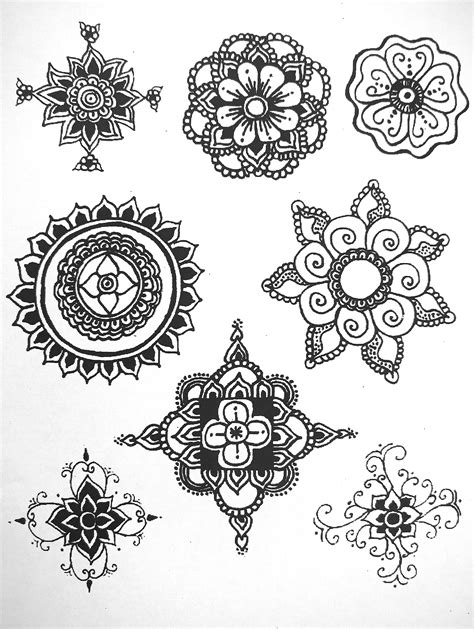 Arabic Henna Designs On Paper Henna Flower Designs Flower Henna