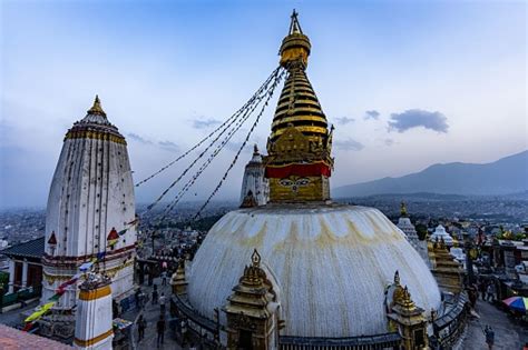 Swayambhu Mahachaitya Temple In Kathmandu Nepal Stock Photo Download
