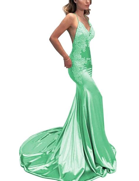 Mauwey 2019 Womens Lace Appliques Formal Evening Gowns Sexy Mermaid
