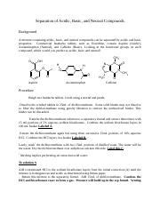 Separation Of Acidic Basic And Neutral Compounds Docx Separation Of