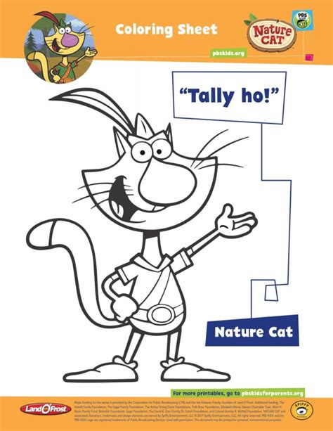Nature Cat Coloring Page Kids Coloring Pages Pbs Kids For Parents