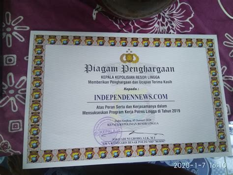 Contoh Piagam Penghargaan Dan Ucapan Terima Kasih Piagam Ucapan