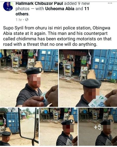 Police Officer Caught On Camera Collecting Bribe Publicly In Abiapics Crime Nigeria