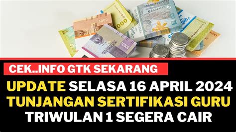 Update April Cek Info Gtk Tunjangan Sertifikasi Guru Triwulan