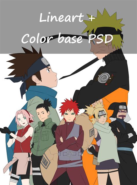 Naruto Chunin Exam Oav Lineart Psd Colorbase By Rollando35 On