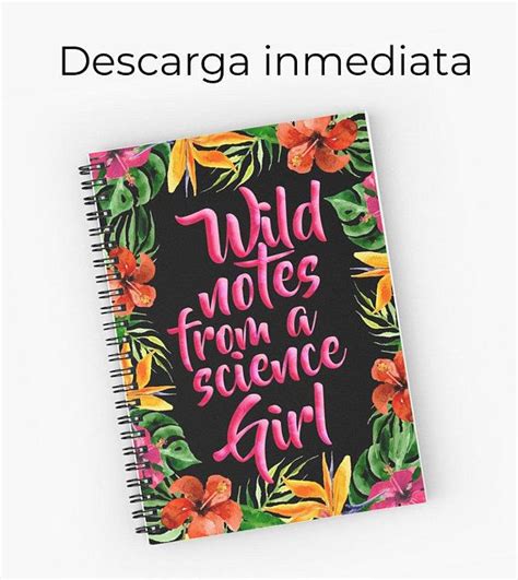 printable - wild notes from a science girl - notebook - cover