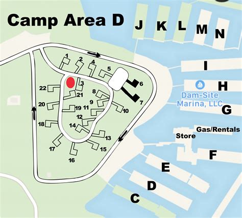 Campground Map Dam Site Marina