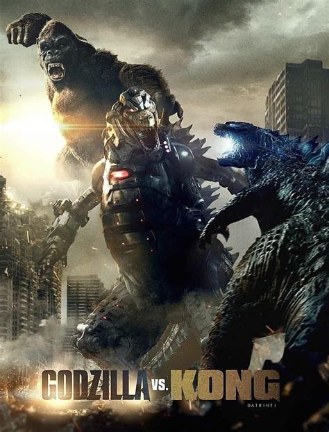 Godzilla Vs Kong Mechagodzilla Fan Poster Godzilla Vs Kong Poster 2021