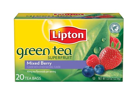 Lipton Green Tea Bags Mixed Berry 20 Ct
