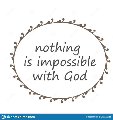 Nothing Is Impossible With God Stock Vector Illustration Of Card