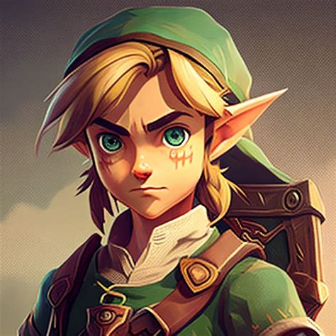 Link Legend Of Zelda Tears Of The Kingdom Fan Art Close Up Portrait