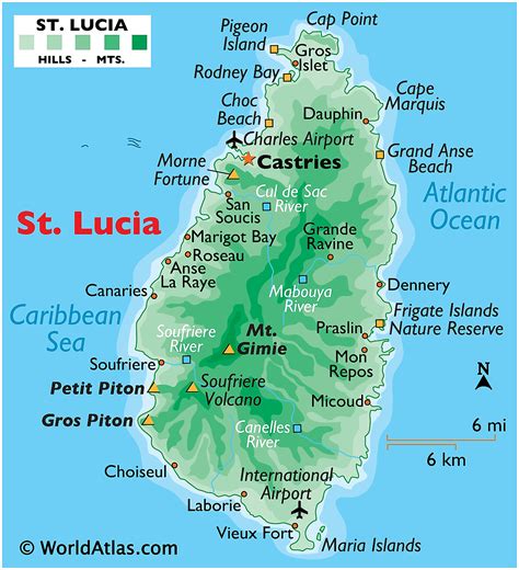 St Lucia Karten Fakten Weltatlas