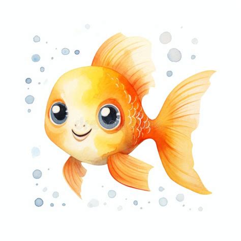Kawaii Goldfish Stock Vector Illustration Of Tropical 72948542