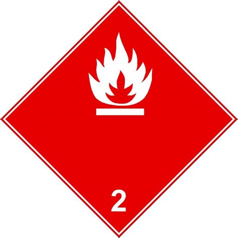 Hazardous Materials Sign Flammable Gases Class