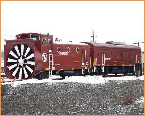 Burlington Northern Santa Fe Rotary Snowplow Bn972561 Train Snow