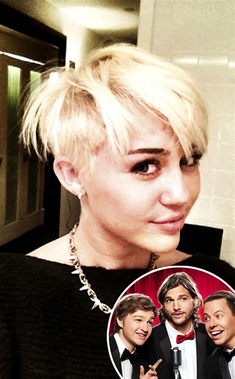 Two And A Half Men Star Talks Miley Cyrus E Online