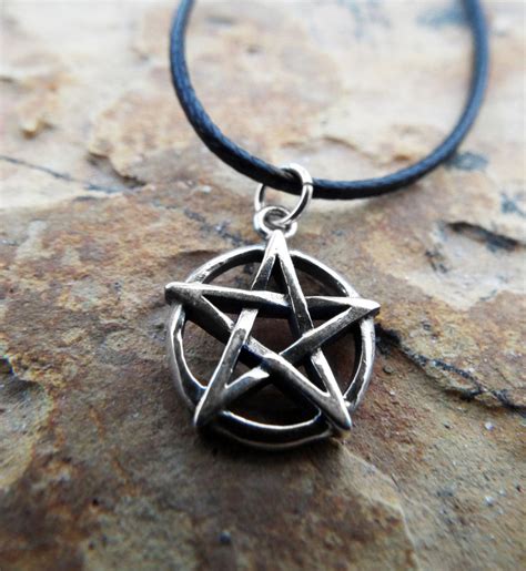 Pentagram Pendant Handmade Silver Sterling 925 Necklace Gothic Wiccan