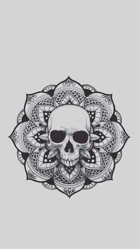 Imagen De Drawing Mandala And Skull Dotwork Tattoo Mandala Mandala