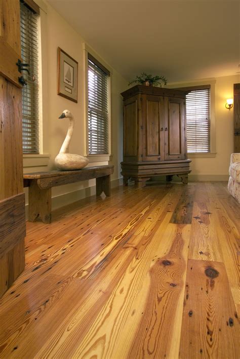 Reclaimed Heart Pine Flooring In Traditional Hallway Carlisle Wide