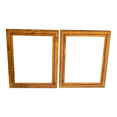 1960s mid century handmade solid wood frames set of 2 chairish